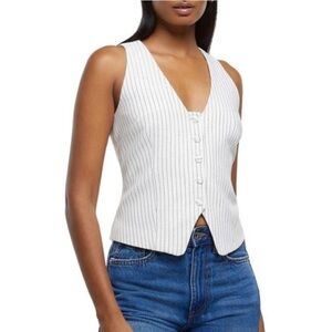 River Island Pinstripe Waistcoat